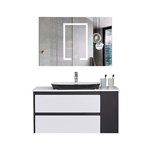 Mobile da bagno Specchio Mobile da bagno Combinazione Semplice bagno Specchio per vanità armadio armadietto per lavabo Set di armadi per lavabo da bagno ( Color : Black , Size : 50x60x48cm )