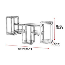 FMOGE Armadio per Vino Scaffale per Vino in Legno A Parete Mensola Galleggiante con Porta Calici | Armadi per Vino da Cucina, Sala da Pranzo, Bar O Cantina | con Piatto in Legno Color Natura