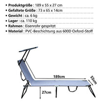 VINGO 2 Pezzi Sdraio Pieghevole Alta, Lettino Prendisole con Parasole Regolabile,Traspirante, Reclinabile, Max Portata 150 kg, Grigio