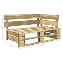 Oushome Panca da Giardino Angolare con Pallet in Legno
