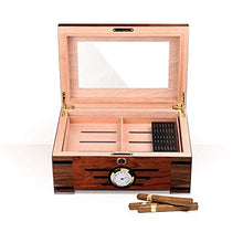 ZLMMY Humidor for sigari in Vetro - capacità 100 sigari ， Lacca Alta