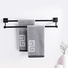 AINIYF Bagno Bagno Doccia Mensola Organizzatore Parete Punch Libero portasciugamani Nero Doppio dell'Acciaio Inossidabile Rod Colla Installazione Hanging, 5 Formati (Dimensioni: 60x14x15cm)