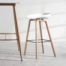 LWW Sedie Sgabelli Bar Cucina Sedia Legno/Pranzo Sgabelli Moderni Metallo Sgabello Alto Seduta Altezza 65 / 75Cm,bianca,75 cm
