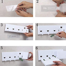 AINIYF Bagno Bagno Doccia Mensola Organizzatore Muro Recinzione Foro di Scarico plastica Ambientale Cellulare Slot Agganciare Nail-Free Foratura No Trace Incollare 2 Modelli 1 Layer (Dimensioni: 2#)