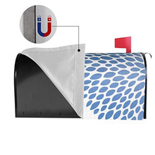 Moderna petali di fiori blu dal design unico per cassetta delle poste, copertura per cassetta postale per giardino, giardino, cortile, dimensioni standard, 53 x 45 cm