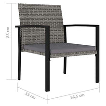 Tidyard Set da Pranzo da Giardino con Cuscini in Polyrattan 5 pz Set da Giardino Tavolo e Sedie in Rattan Tavolo Rettangolare e 4 Sedie,Set Mobili da Giardino in Polyrattan