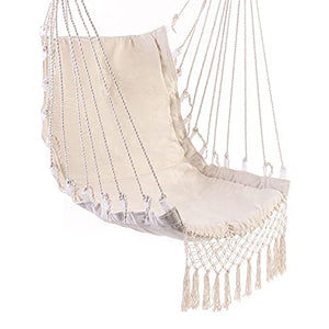 Nordic Style White Hammock Outdoor Interno Giardino Dormitorio Dormitorio Camera da Letto Sedia sospesa per Bambini Adulto Swinging Singola Amaca di Sicurezza