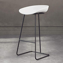 Sgabello da Bar per la Colazione con Gambe in Metallo Nero per Sgabello da Cucina, Semplice Design Moderno in Ferro - Carico Massimo 200 kg