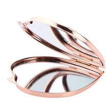 Weichuang Specchio da viaggio a forma di cuore a doppia faccia compatto piccolo specchio da trucco portatile per borsa da tasca o viaggio donna ragazza specchio da viaggio