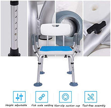 Sgabello da bagno JUNshower sgabelli Altezza regolabile portatile doccia Sgabello Bagno Sedile, Bathing Aiuti for anziani, disabili e disabili, Bagno Panchina, staccabile schienale e poltrona