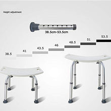 Sgabelli Doccia Altezza di Regolazione Bagno Doccia Sedia Sgabello Sedile per Disabilità/Anziani/Donne in Gravidanza Carico statico Massimo 100 kg,Bianca