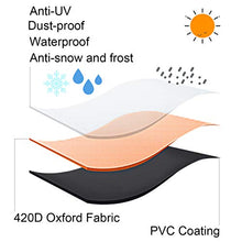Furuix copertura per mobili da giardino impermeabile per esterni copertura per tavolo antivento/UV/pioggia/antipolvere copertura per tavolo rettangolare in tessuto Oxford impermeabile (125*125*74 cm)