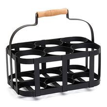 CKB LTD - Porta bottiglie di latte in filo di acciaio verniciato a polvere, può contenere 6 bottiglie di latte, da poggiare vicino alla porta, tradizionale, mis. 25 x 27 x 19 cm