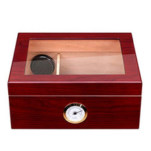 DPLQX Caja de cigarros, sigari armadi Versatilità Durevole Buona Tenuta Portatile Humidor per sigari Finestra di Vetro Trasparente Risparmia Spazio,Brown_260x220x110mm/10x9x4in