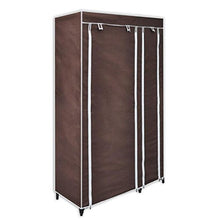 Lingjiushopping Armadio pieghevole marrone Dimensioni: 110 x 45 x 175 cm, materiale: tessuto non tessuto, tubo di acciaio.