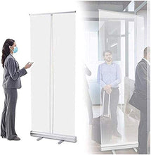 Topniu. (Usando in affari) Roll Up Banner Pavimento in piedi Startning Guardia Portable Banner estraibile con schermo trasparente per ufficio, negozi, ristorante, classe (40x78 pollici) banner stand