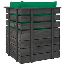 vidaXL Divano da Giardino 2 Posti su Pallet con Cuscini Massello Pino