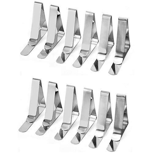 Nuluxi Triangolare Tovaglia Clip Picnic Clips In Acciaio Inox Regolabile Argento Acciaio Inox Morsetti Tovaglia Calzata Per La Festa A Casa Banchetto Di Nozze Picnic All'aperto Campeggio Tovaglia Clip