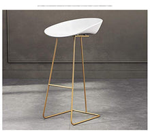 LLT Pratico sgabello Sgabelli colazione Bar Dining Chair Bar Stool Pianale da cucina bianco/oro/metallo di sicurezza Black Frame Pp Sedile Carico massimo 120Kg,Oro,65CM