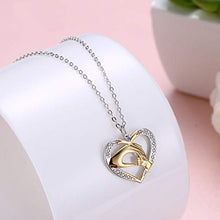 Collana In Argento Sterling, 925 Sterling Argento Mano Nella Moda Stile Zircon Geometrico Cuore Collana Pendente Indipendente, Adatto Per La Festa Della Mamma, Regali Di Anniversario E Regali Di Comp