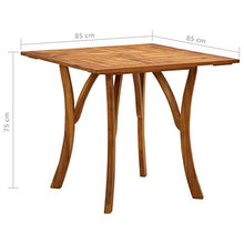 FAMIROSA Tavolo da Giardino 85x85x75 cm in Legno Massello di Acacia
