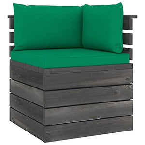 FAMIROSA Set Divani da Giardino su Pallet 8 pz con Cuscini Massello Pino-2036