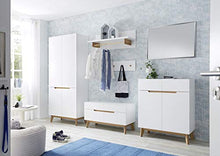 Möbel-Store24 Cervin M52244WE5 - Guardaroba in MDF impiallacciato, 85 cm, colore: Bianco opaco