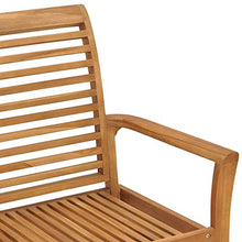 vidaXL Panca da Giardino con Cuscino Rosso 112 cm in Legno di Teak