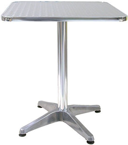 Tavolo tavolino Quadrato con Piede Centrale per Bar Bistrot in Alluminio 60x60 cm Interno e Esterno Balcone casa Giardino
