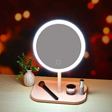 Specchio da trucco a LED con luce Desktop Desktop Vanity Specchio ricaricabile Specchio luce Xuan - vale la pena avere (Colore: A, Dimensioni: -)