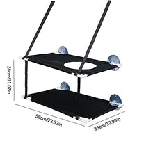 Capas gato hamaca de descanso del asiento del animal doméstico para la cama colgante Pet Ventana perca dobles para Tomar el sol Negro