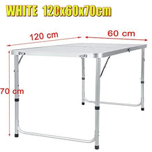 HHTX Tavolo Pieghevole 4ft Tavolo a trespolo Pop-up Tavolo da Giardino Portatile in Alluminio per Feste da Campeggio Tavolo da Pranzo per Picnic Scrivania - Altezza Regolabile - Mobili salvaspazi
