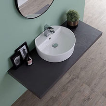 LAVABO D' APPOGGIO OVALE IN CERAMICA PROFONDO 44 CM