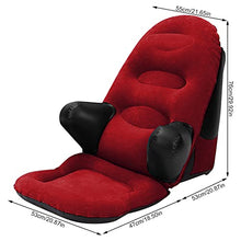 AAADRESSES Divano Gioco per Sedia Esterno Gonfiabile, Divano Riposo a Letto, Cuscino Schienale a Cuneo Letto, Supporto Ergonomico per Schiena, per Leggere o Meditare,Rosso