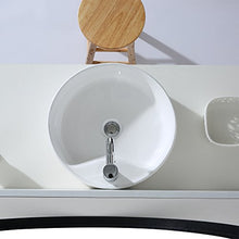 Eridanus Serie Scott-B, Lavabo di Ceramica Bianco Lusso Lavandino Lavello Lavamano Lavabo da Appoggio Tondo Ovale Bacinella Lavandino Lavello per Bagno Casa Bidet Lavabo con Troppopieno