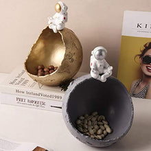 Yoohh - Scatola portaoggetti in resina, con motivo astronauta creativo, per riporre chiavi, caramelle, gioielli, in resina, per entrare in casa, tavolino da caffè, porta d'ingresso