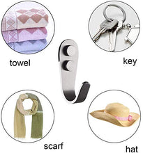 Set da 6 Ganci per Cappotto, Acciaio Inox Spazzolato, Appendiabiti da Parete Decorativi a Forma di J per Appendere Cappotti, Sciarpe, Borse, Borse, Zaini, Asciugamani e Altro, Carico 35 kg