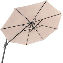 TecTake 800684 - Ombrellone da Giardino, Palo Alluminio, Manovella, Protezione UV 50+, 6 Gradi d'inclinazione Regolabili, Ø 300 cm - Diversi Colori (Beige | No. 403133)