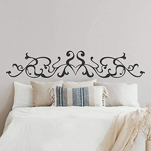 T-MK447 - Adesivi per testiera del letto, 27 x 140 cm, colore: Nero