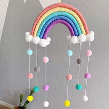 Dan&Dre Campanelli a Vento per Lettino da Appendere, campanelli a Vento mobili per Neonati Campanelli a Vento appesi Nuvole Gocce di Pioggia Nappe Arcobaleno Campanelli eolici per Neonati
