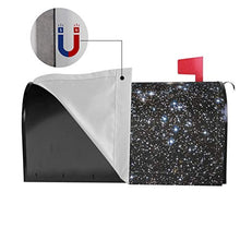 Cover magnetica per cassetta postale con glitter stampati, non veri glitter, per giardino, cortile, dimensioni standard, 53 x 45 cm