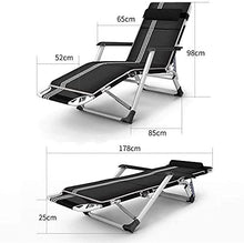 Zero Gravity Lounge Chair Patio Pensione Patio Sedia a Sdraio Pieghevole Pieghevole Pieghevole Regolabile Nero reclinabile con Cuscinetto in Cotone Staccabile