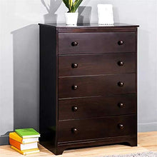 L.W.S Mobili per Camera da Letto Tabella 5 cassetti cassettiera cassettiera Cabinet Cabinet in Legno di ciliegio a ciliegio