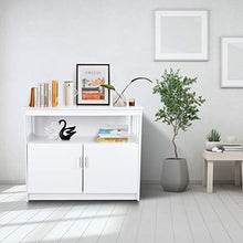Mobile da Bagno Mobile Contenitore Mobiletto Multiuso Comò da Bagno Organizer da Bagno Mobiletto da Cucina Multifunzione Mobile da Pavimento Autoportante con 2 Ante lamellari