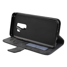 Bear Village® Cover per Samsung Galaxy S9 Plus, Anti Graffio Custodia in Pelle con TPU Interno, Alta qualità Galaxy S9 Plus Cover con Chiusura Magnetica, Nero