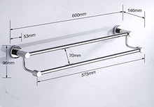 GJJSZ 304 in Acciaio Inox Doppio palo portasciugamani Bagno portasciugamani Bagno Bagno Ciondolo Hardware mensola del Bagno scaffale a Doppio Strato