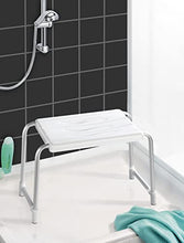 WENKO Sgabello doccia Secura - portata 120 kg, Plastica, 50 x 32 x 26 cm, Bianco