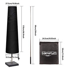 Herefun Coperture per Ombrelloni da Giardino, Oxford 420D Fodera Protettiva per Ombrellone, Copri Ombrellone Impermeabile con Palo, Anti-UV, Resistente Strappo (170 x 27.5 x 33.5 cm)