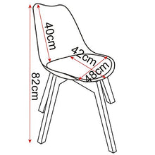 WOLTU BH29mf-6 Sedie per Sala da Pranzo Soggiorno con Schienale Tessuto di Lino Legno Patchwork 6 Pezzi