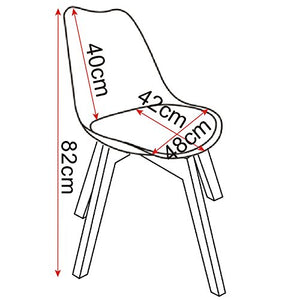 WOLTU BH29mf-6 Sedie per Sala da Pranzo Soggiorno con Schienale Tessuto di Lino Legno Patchwork 6 Pezzi